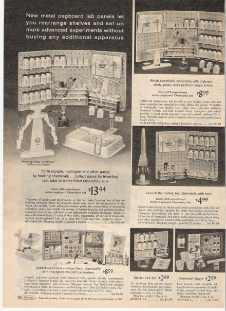 Sears Christmas Catalogue 1967 Chemistry Set