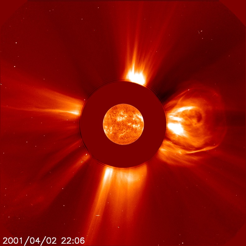 April 2, 2001, the sun unleashed a solar flare 